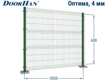 Купить 3D заборную секцию ДорХан 2535×630 мм в Городище от 1034 руб.